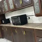 مطبخ المنيوم 6متر مع مغسله وفرن غانز وفرن كهراء