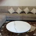 طقم كنب زاوية مع سجادة كبيرة