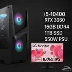 بي سي جهاز قيمنق قوي للبيع مع شاشة i5 RTX 3060 شاشة 100Hz