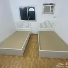 سرير خشب نفر واحد أبيض