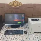 كمبيوتر مكتبي اتش بي مع الطابعة