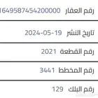 ارض للبيع مخطط 3441 خارج المظلل مساحه 763م من المالك مباشر