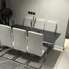 طاولة سفرة 6 كراسي مع سجادة و وحدة رفوف للبيع