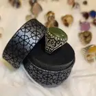 خاتم فضه عقيق مميز بالون الزيتي