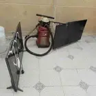 سلام. عليكم. عندي. تلفزونت. خربنه. ومكنسه. كربايه. بس.