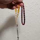 سبحة كهرمان متدرجة الالوان صافية (جديدة).