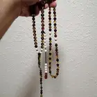 سبحة كهرمان ملونة الوان احجار كريمة (جديدة) حبة كبيرة.