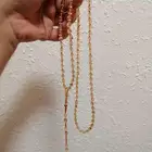 سبحة كهرمان حشري لون شفاف (جديدة).