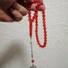 سبحة كهرمان لون دم الغزال صافيه (جديدة).