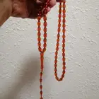 سبحة كهرمان لون نحاسي صافي (جديدة).