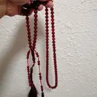 سبحة كهرمان لون دم الغزال صافيه (جديدة) حبة كبيرة