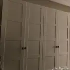 دولاب ايكيا IKEA درفتين مقاس متر مع 4 ابواب ديكور شبه جديد