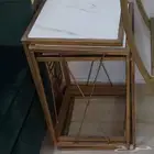 طاولة استقبال كببره مع طاولات خدمة صغير