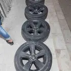 4 جنط دودج وكاله اصلي مقاس 18 مع الكفرات