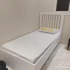 سرير خشب نفر أبيض جديد د