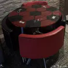 طاولة قزاز مع كراسي