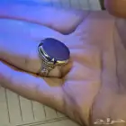 خاتم فضة عقيق بنفسجي
