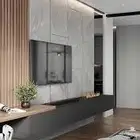 ديكورات شاشه خلفيه تلفزيون واجهة سرير ديكور تنفيذ