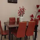 طاوله طعام قزاز مع 6كراسي جلد