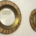 مرايا دائرية ديكور خشبي