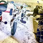 سيكل أطفال عمر 4 سنين واسكوتر كهرباء يحتاج لشاحن وبسيكلته