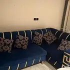 سرير نفر ونص ودولاب ملابس وكنب حرف L للبيع