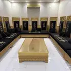 كنب مجلس نظيف وطاوله طعام 8كراسي