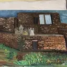 لوحه فنيه تعبر عن التراث الشعبي ب المنطقه الجنوبيه