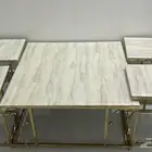 طاوله رخام كبيره مع اربع خدمه