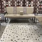 3 كراسي حديد جديدة مع جلسة تفصيل نظيف وجديدة