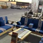 جلسات خارجية كراسي خشب للحوش كراسي حديد للحوش