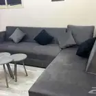 كنب صاله مع الطاولة كامله جديده بدون الشاشة