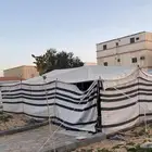 بيت شعر ابيض ملكي5ب9 عامودين مع شراع ضد الماء حوف وشوف