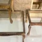 طقم طاولات ذهبي