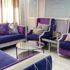 كنب مستعمل مع طاولات وستارة
