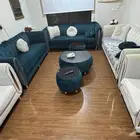 طقم كنب ثلاث كنبات   ثلاث طاولات   اثنين كراسي كنب