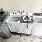 ثلاث غسالات شغالات مع درج حق مغسله ملابس