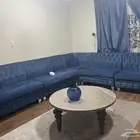 كنب حرف L مع ستاره و طاوله تلفزيون بارففها