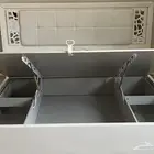 سرير نفرين ابيض مع تخزين 500 ريال