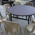طاوله اكل قابله للطي للحفلات والمناسبات جديده لم تستخدم