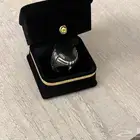 خاتم عقيق يماني أخضر غامق يميل للسواد