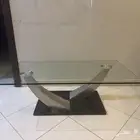 طاوله مجلس قزاز بقاعده سودا من ديموس وحده كبيره وثنتين صغار