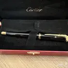 قلم Cartier رودستر رولربول لون أسود وذهبي