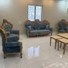 كنب 12 شخص مع عدد 3 طاوله رخام