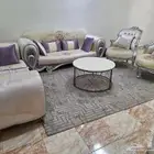 مجلس كنب مع فرشة وترابيزة