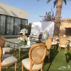 طاولات طعام للتأجير للحفلات ومناسبات العشاء