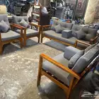 جلسات الخارجية الحديد والخشب سبع أشخاص