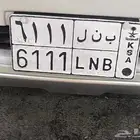 لوحة سيارة للبيع ب ن ل 6111