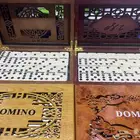 لعبة ضومنة ( دومينو ) عدة اللوان صندوق خشب فاخر