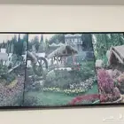 لوحات وقطعه كنب وقطعه فرديه من الكنب وطاوله من الحديد